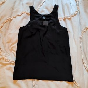 NWT Club Monaco black silk tank blouse chemise